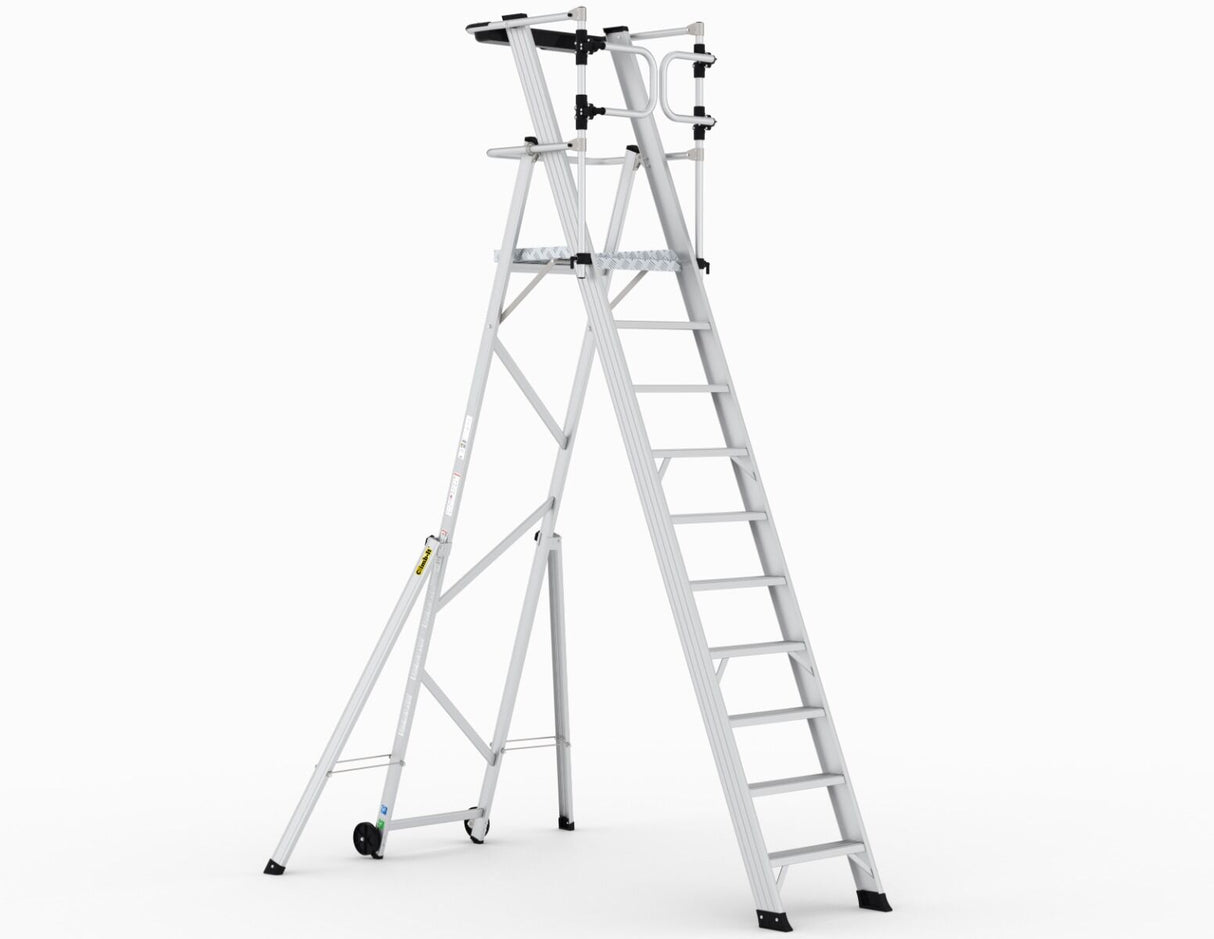 Large Platform Folding Steps with Safety Gates