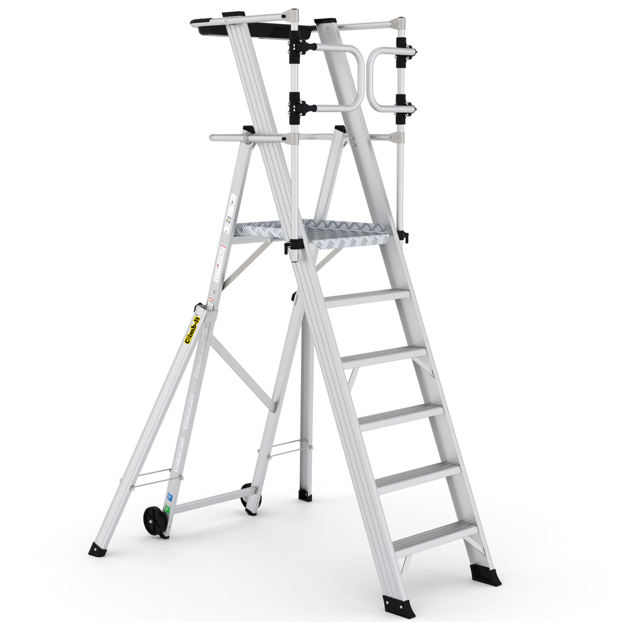 Large Platform Folding Steps with Safety Gates