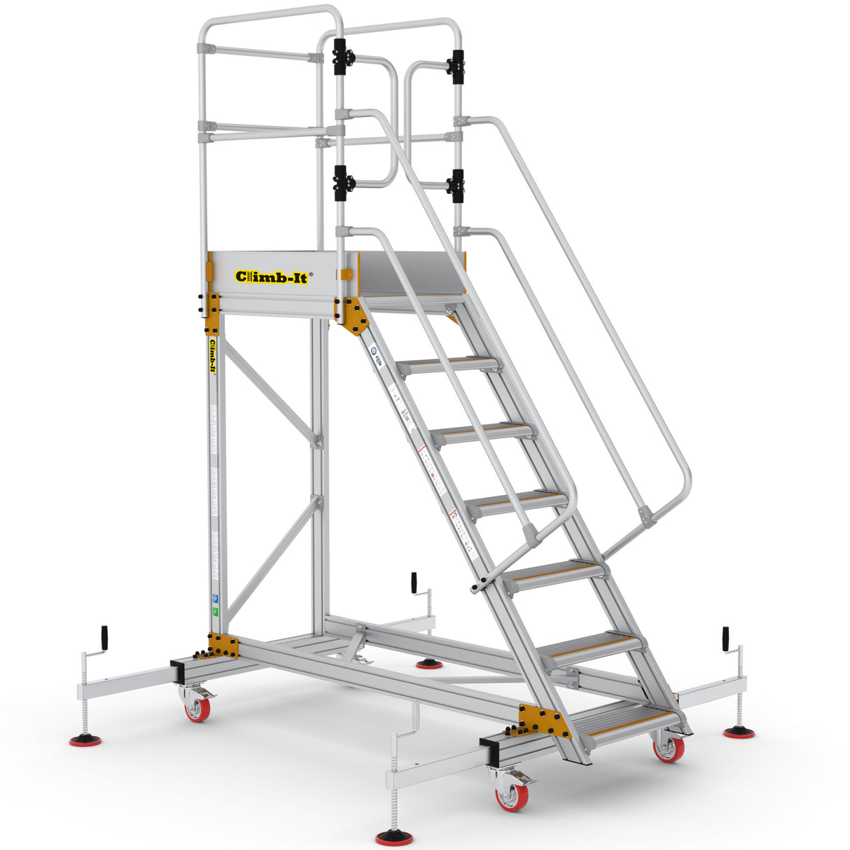 Extra Large Platform Safety Steps with Adjustable Stabilisers