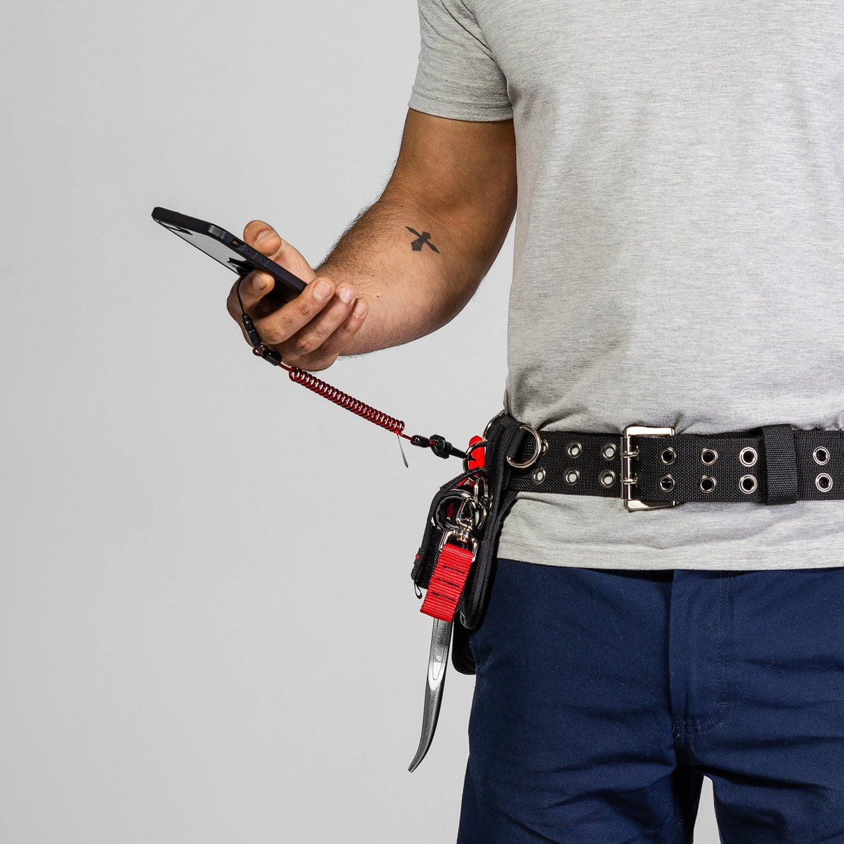 Coil E-Tether With Poly Clip & E-Catch (Non-Conductive)