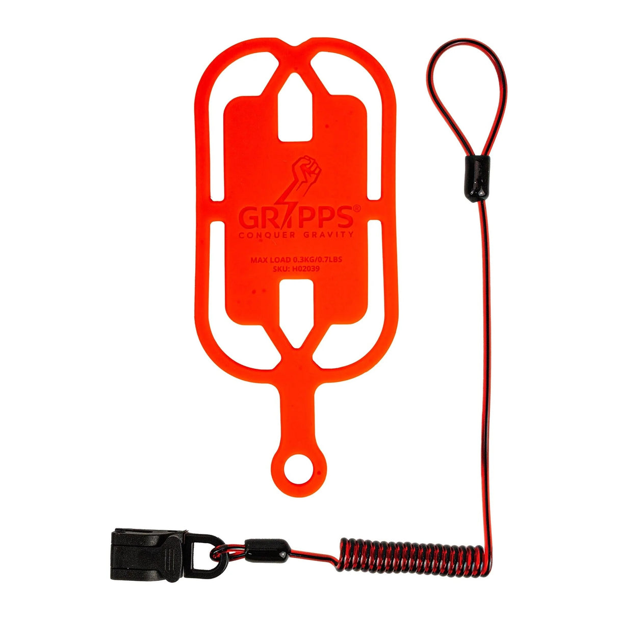 Phone Gripper with Coil Tether (Non-Conductive)