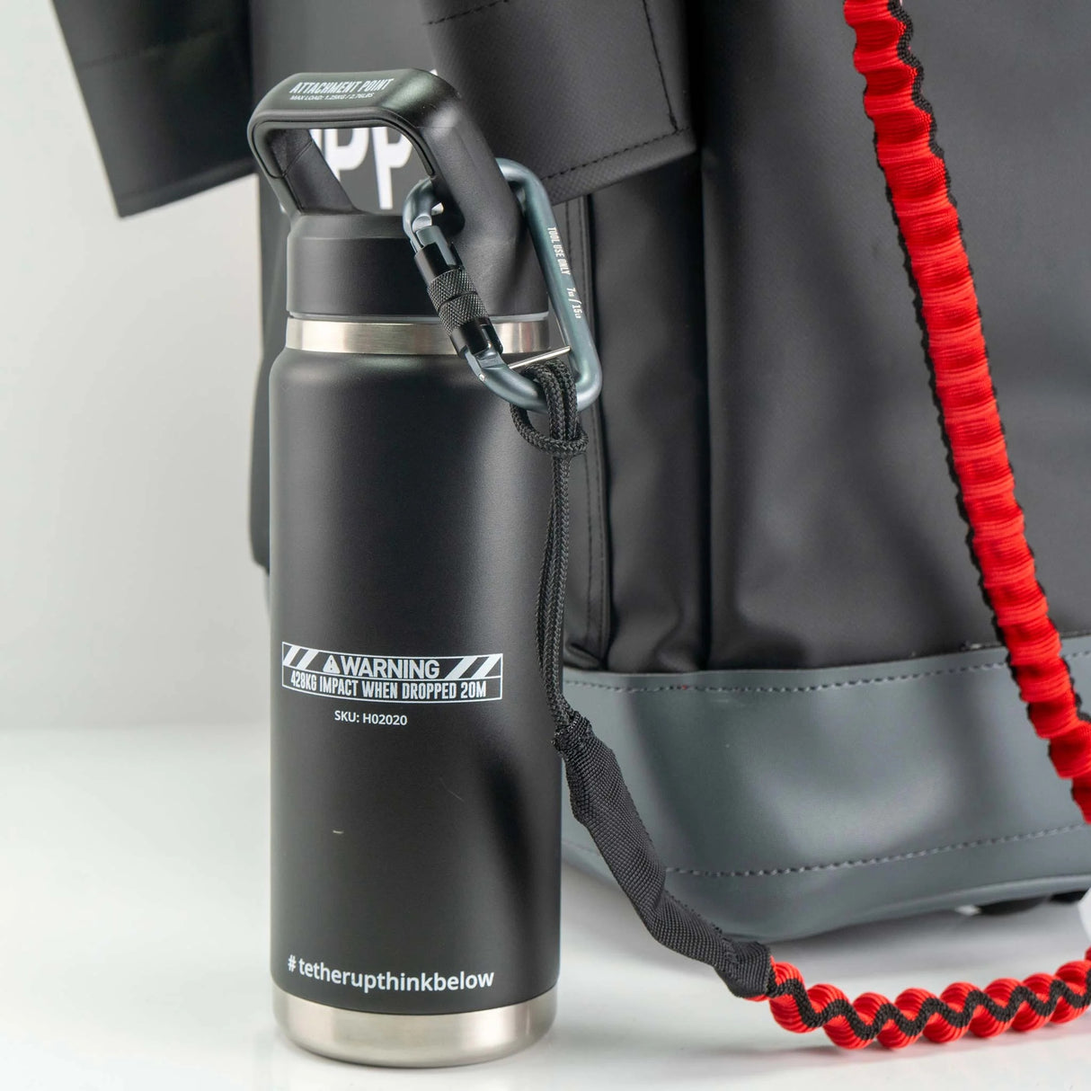 Bungee Tether Two Dual-Action Carabiners