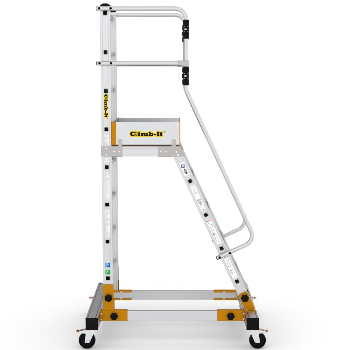 Mobile Steps with Safety Gate