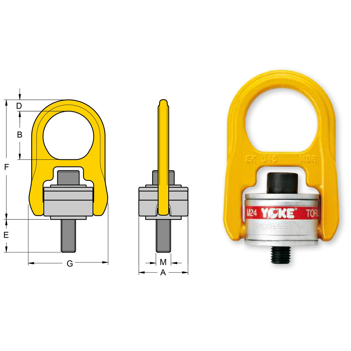YOKE Type 203 Swivel Hoist Ring