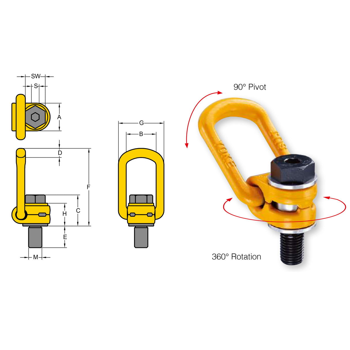 YOKE Type 212 UNC Lifting Point