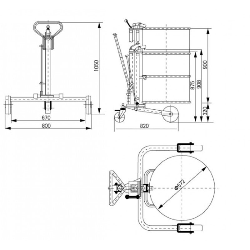 Hydraulic Drum Truck Standard Model