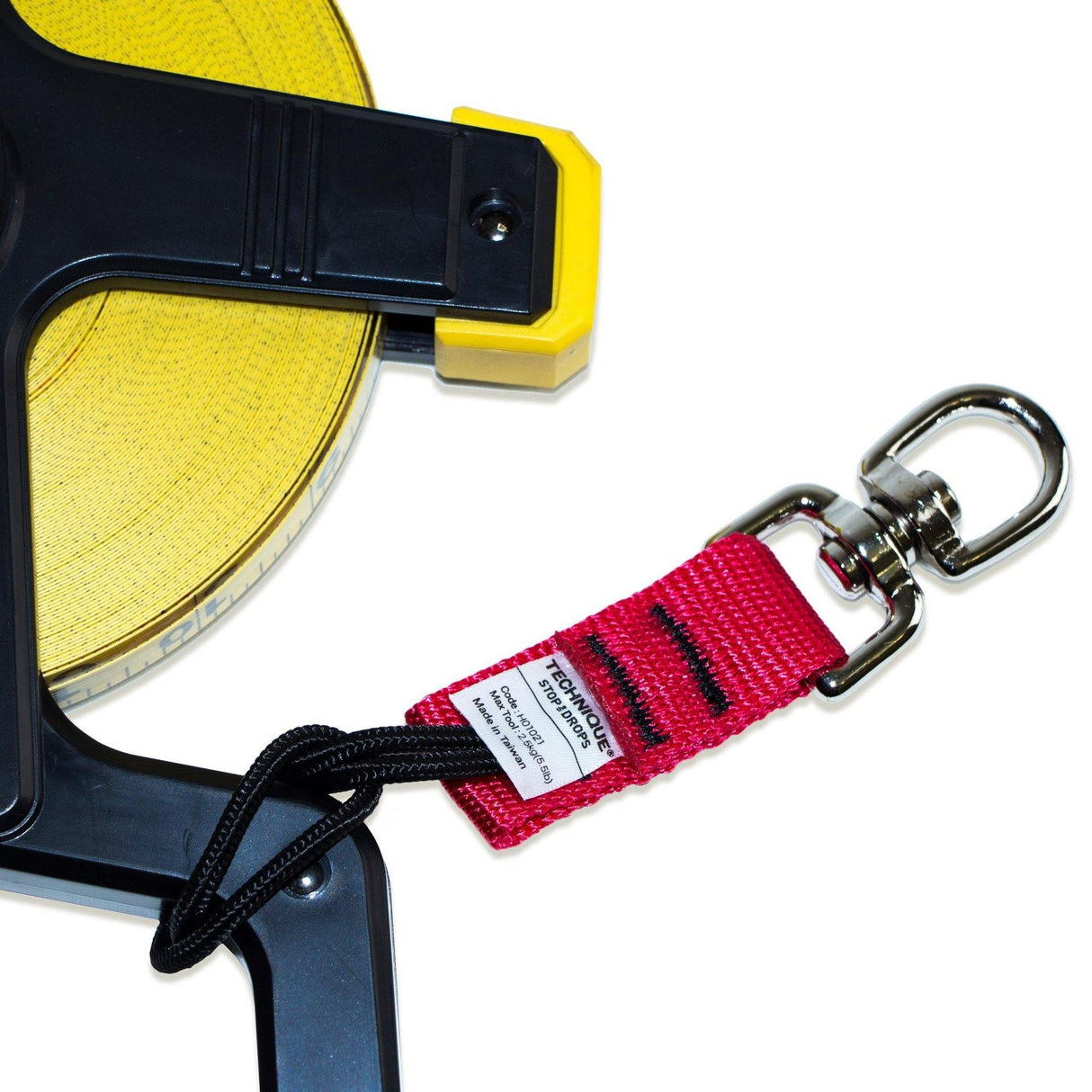 A load rated swivel point allows for a 360° operational range of motion, while the cord loop provides an easy and efficient tool choke that connect directly to your tools existing suitable hang-hole, slot or closed handle.