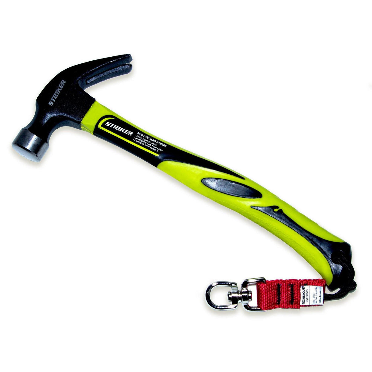 A load rated swivel point allows for a 360° operational range of motion, while the cord loop provides an easy and efficient tool choke that connect directly to your tools existing suitable hang-hole, slot or closed handle.