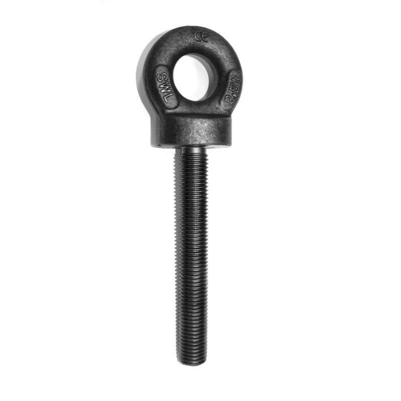 Long shank collared eyebolt self colour