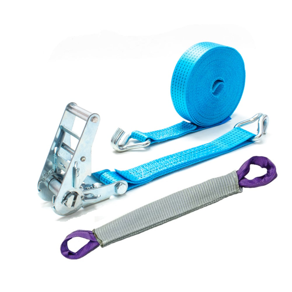 Recovery Wheel Straps Complete System ¦ Soft Sling & Claw Hooks