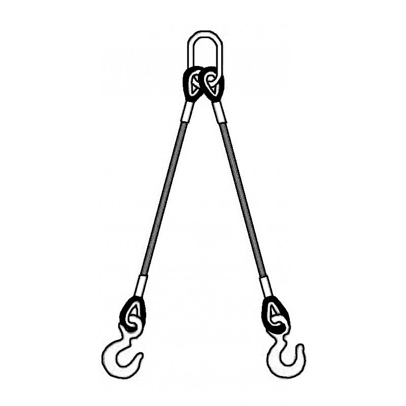 Wire Rope Sling 2 Leg Wire Sling Rope Lifting Slings UK Lifting