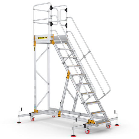 Extra Large Platform Safety Steps with Adjustable Stabilisers