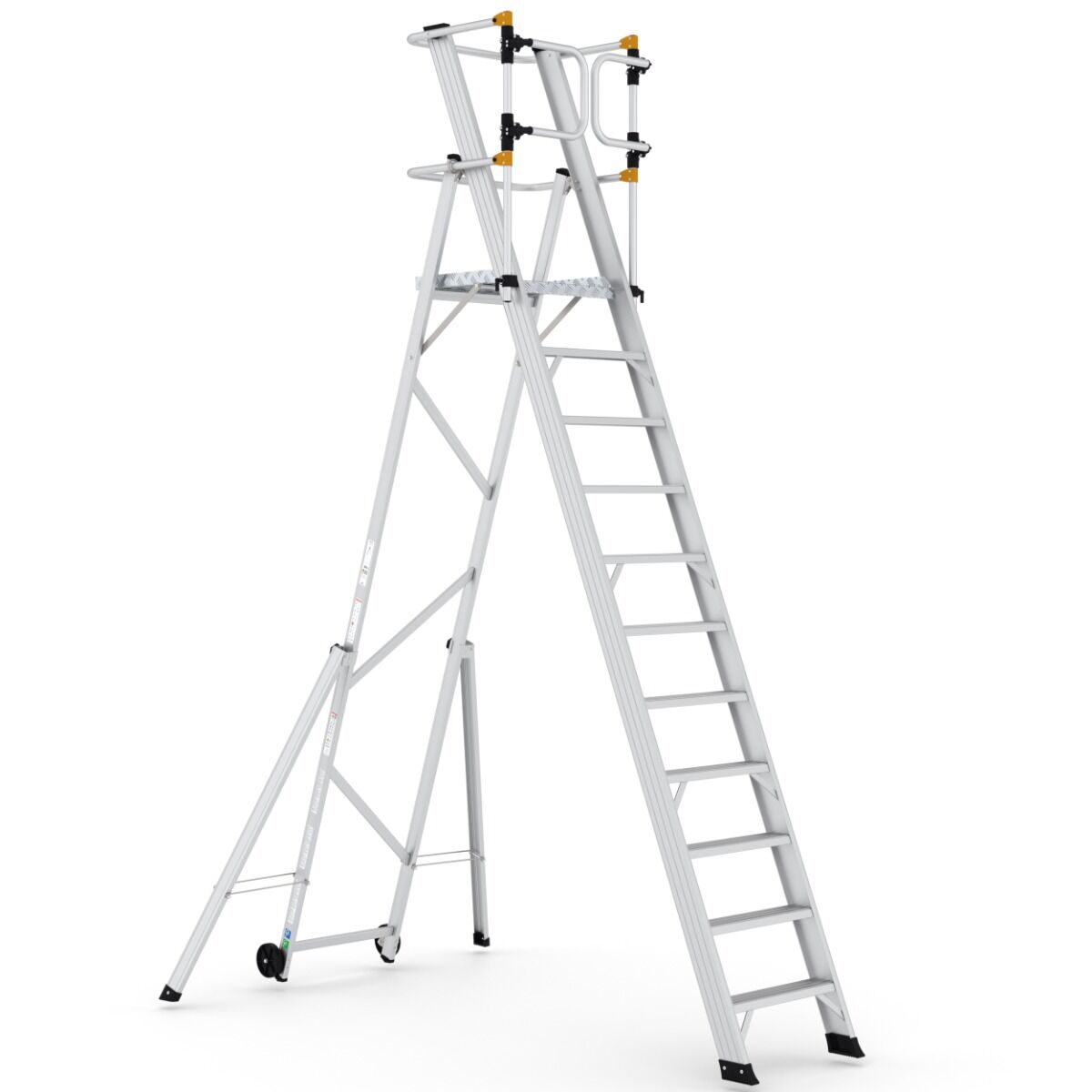 Large Platform Folding Steps with Safety Gates