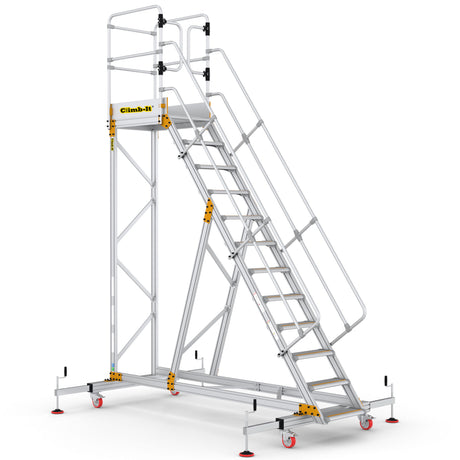 Extra Large Platform Safety Steps with Adjustable Stabilisers