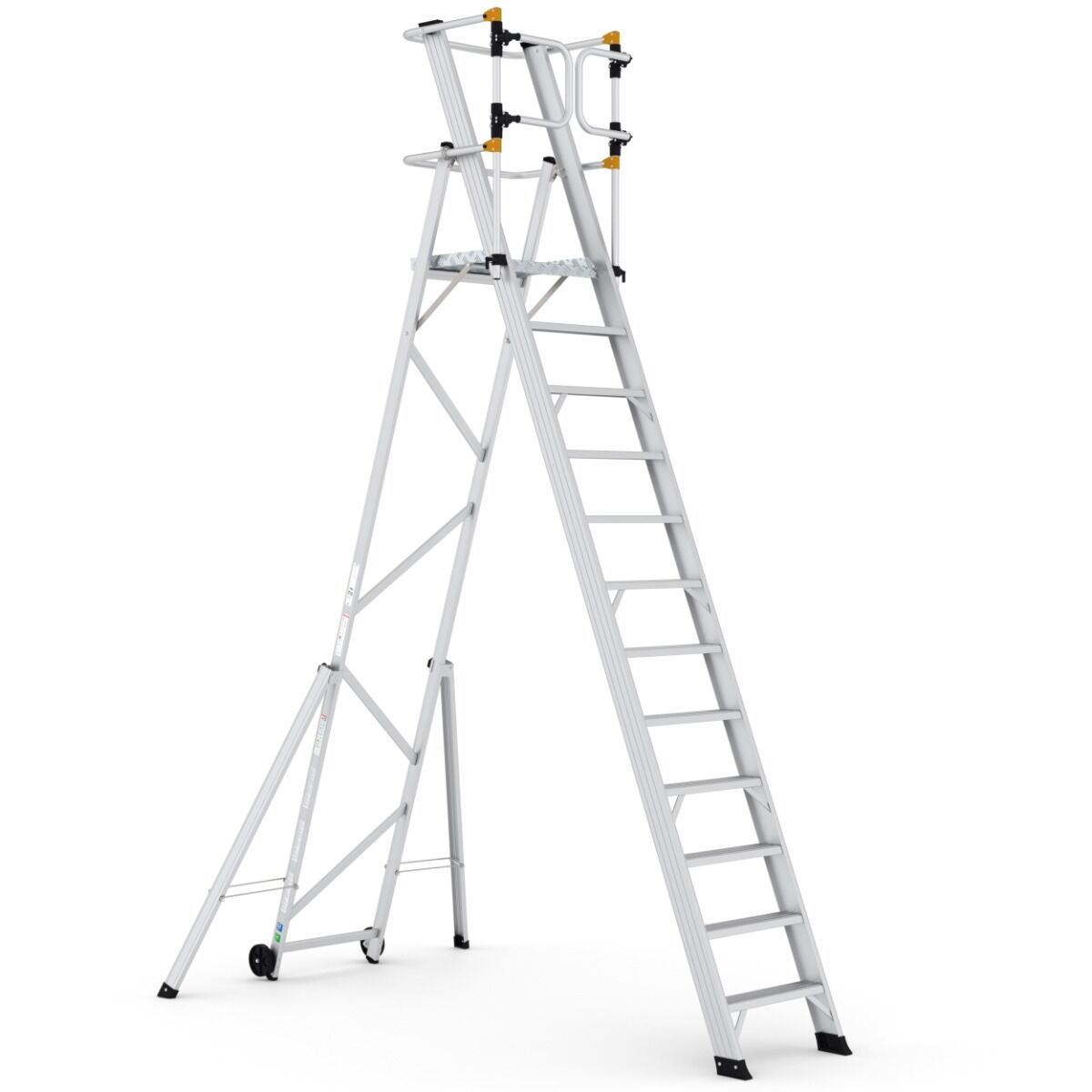 Large Platform Folding Steps with Safety Gates