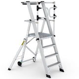 Large Platform Folding Steps with Safety Gates