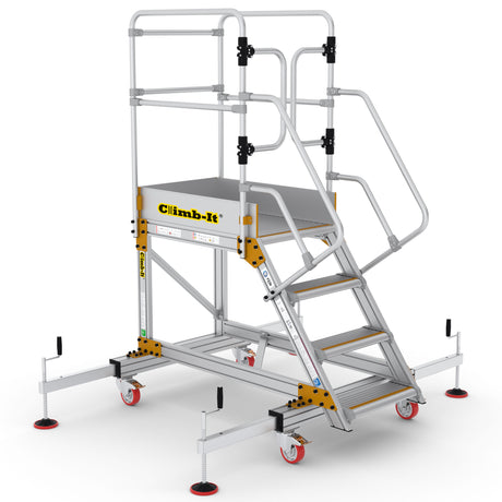 Extra Large Platform Safety Steps with Adjustable Stabilisers
