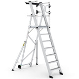 Large Platform Folding Steps with Safety Gates