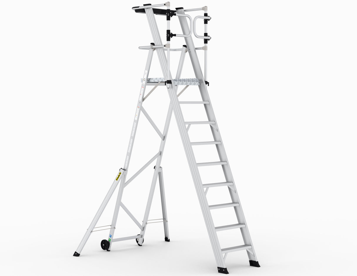 Large Platform Folding Steps with Safety Gates