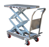 350 Kgs Partial Stainless Steel Lift Table. | Double Scissor.