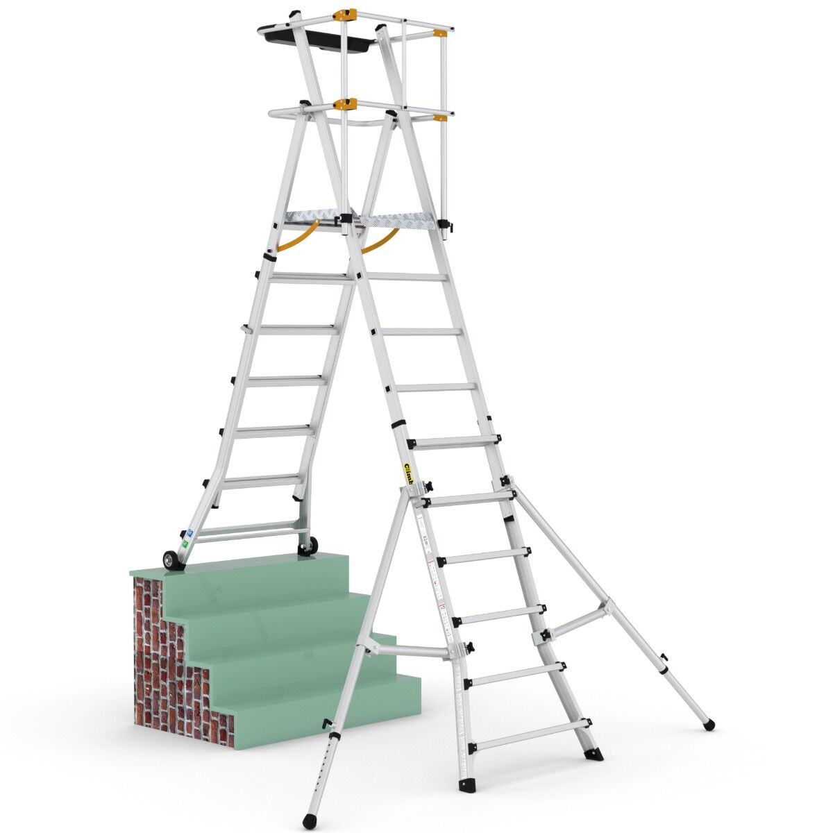 Folding Telescopic Large Platform Steps