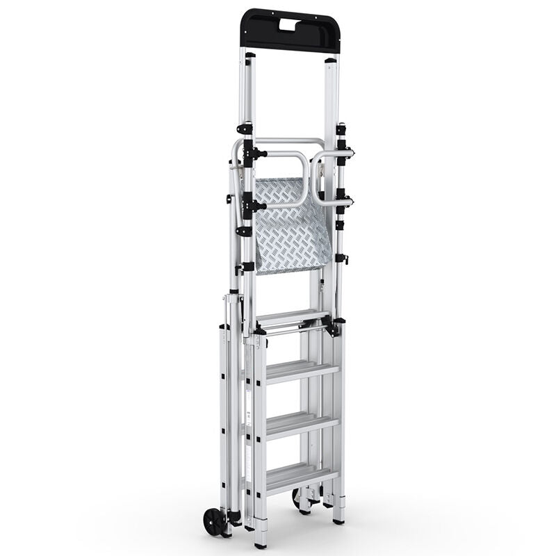 Folding Telescopic Large Platform Step with Safety Gates