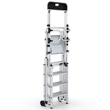 Folding Telescopic Large Platform Step with Safety Gates