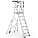 Large Platform Folding Steps with Safety Gates