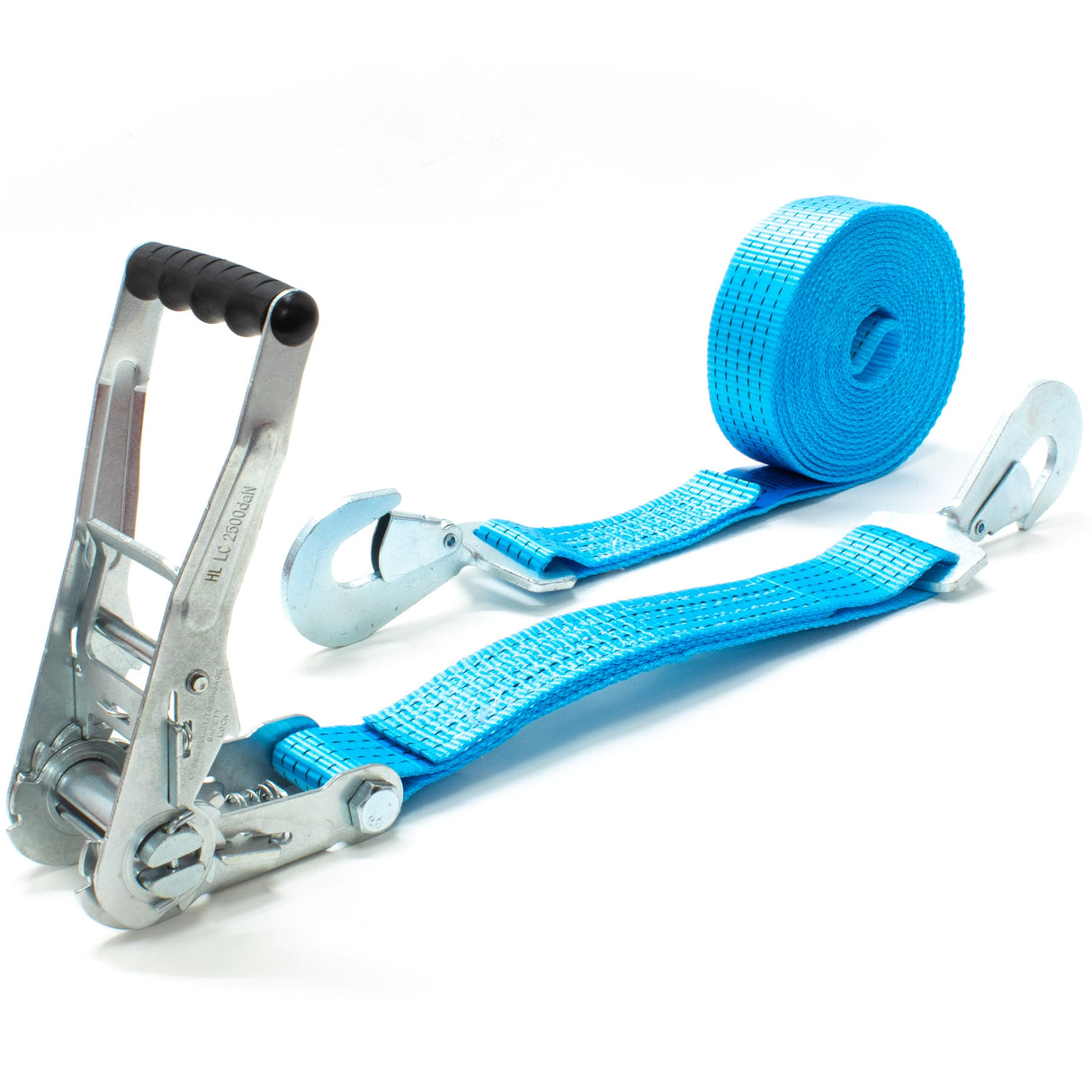 2500daN Ratchet Straps (50mm Wide) Twisted Snap Hook