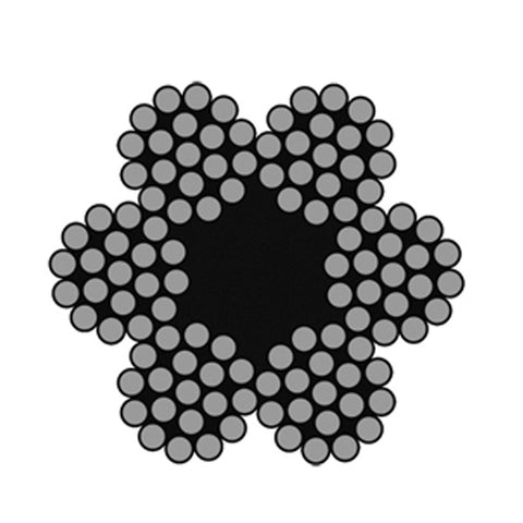 6 x 19 + FC Construction Galvanised Wire Rope