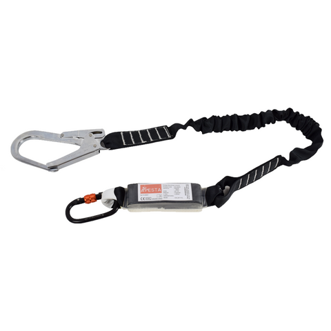 ARESTA Scaffolder Kit 6 - 2 Point Harness with EEZE-KLICK Buckles, Elasticated Webbing Lanyard with Scaffold Hook & Kit Bag