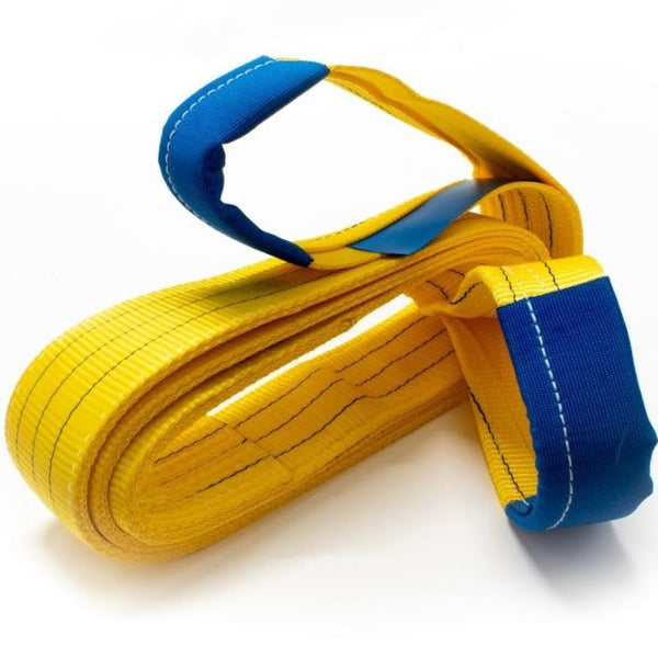 yellow 3 tonne uk made flat web sling