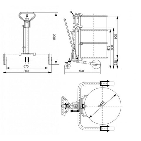 Hydraulic Drum Truck Standard Model