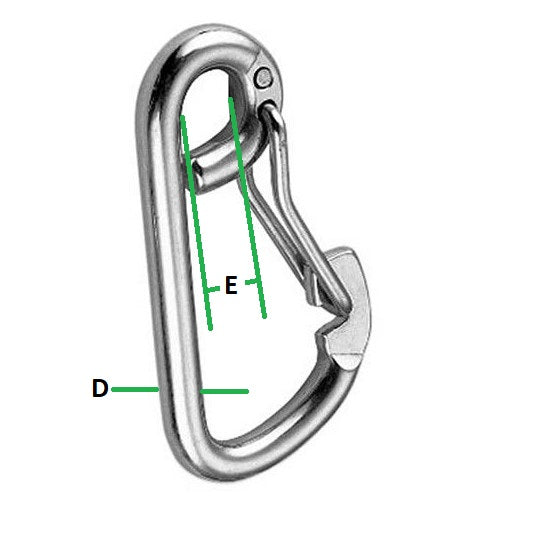 Formed Eye Carbine Hook ¦ Stainless Steel