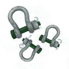 Green pin safety pin bow shackle