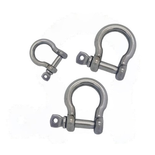 stainless steel load rated bow shackle