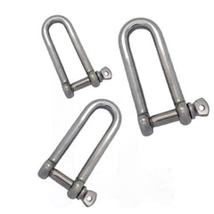 Stainless steel long dee shackle