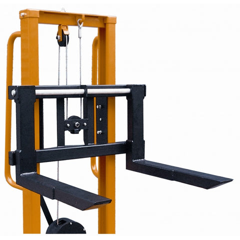 Manual Winch Stackers c/w Adjustable Forks
