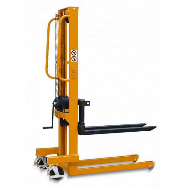 Manual Winch Stackers c/w Adjustable Forks