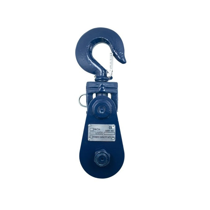 Lightweight Heavy Duty Wire Rope Snatch Block with Swivel Hook