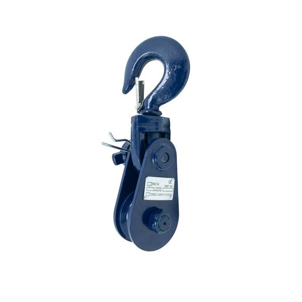 Lightweight Heavy Duty Wire Rope Snatch Block with Swivel Hook