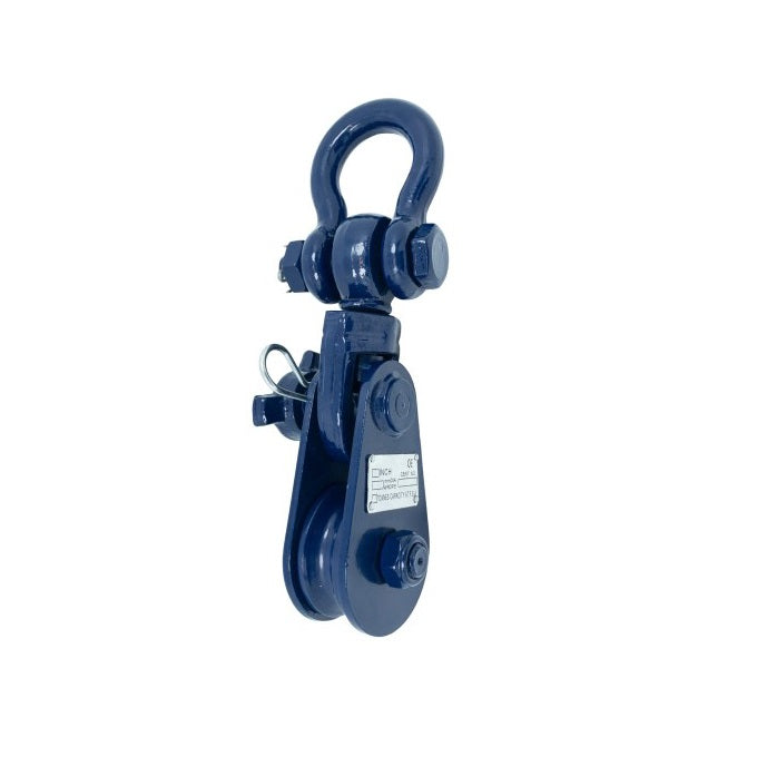 Lightweight Heavy Duty Wire Rope Snatch Block with Swivel Shackle – UK ...