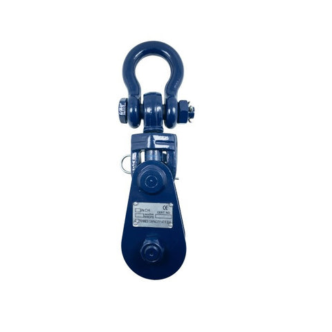 Lightweight Heavy Duty Wire Rope Snatch Block with Swivel Shackle